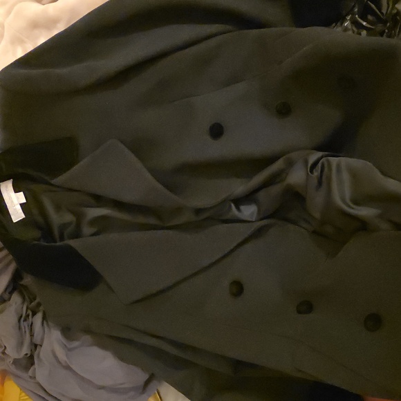 Liz Claiborne Black Double-Breasted Wool Coat - Picture 6 of 6